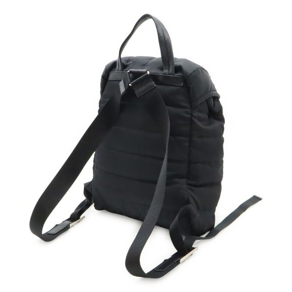Prada Triangle Logo Backpack Rucksack Sac Quilted Nylon Leather Nero Black main image 9